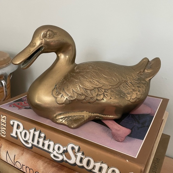 Vintage Solid Brass Duck Home Decor Figurine - Picture 3 of 5